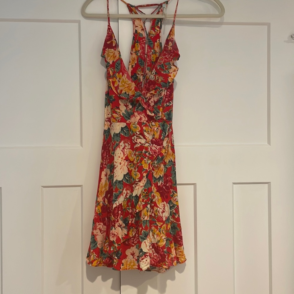Floral wrap dress